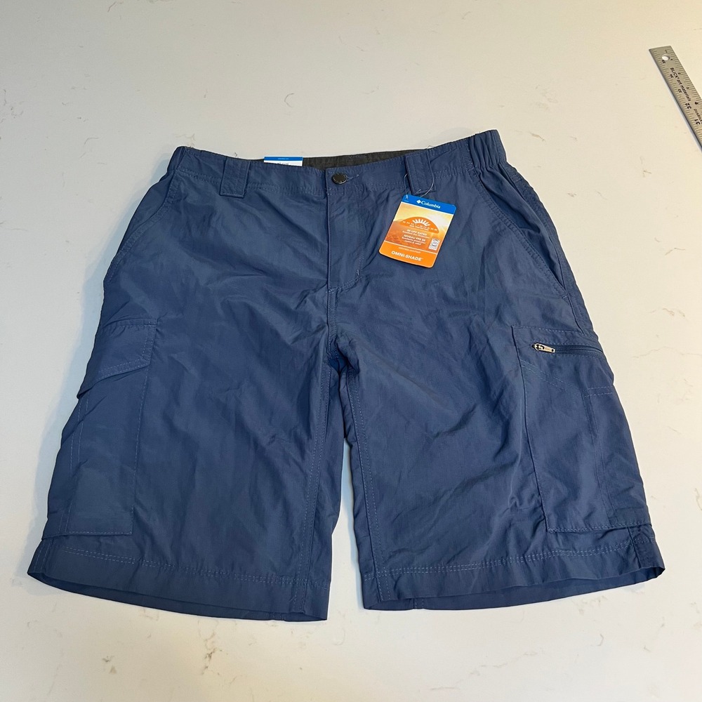 NWT Columbia Silver Ridge Cargo Shorts Mens 30 Blue Omni-Shade UPF 50 AM4084
